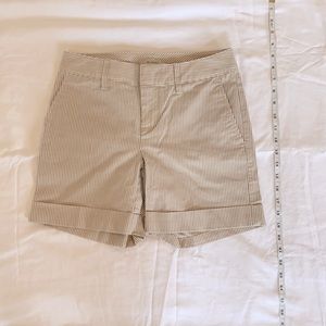 Cremieux cream and beige stripe chinos size 2
